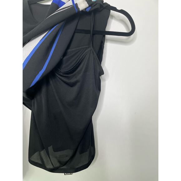 New Liz Claiborne Graphic Long Sleeve Blouse Top Back Art to Wear Office‎ Dark S - Picture 5 of 9